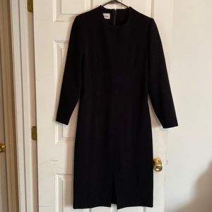 Slightly worn black dress with split at the bottom